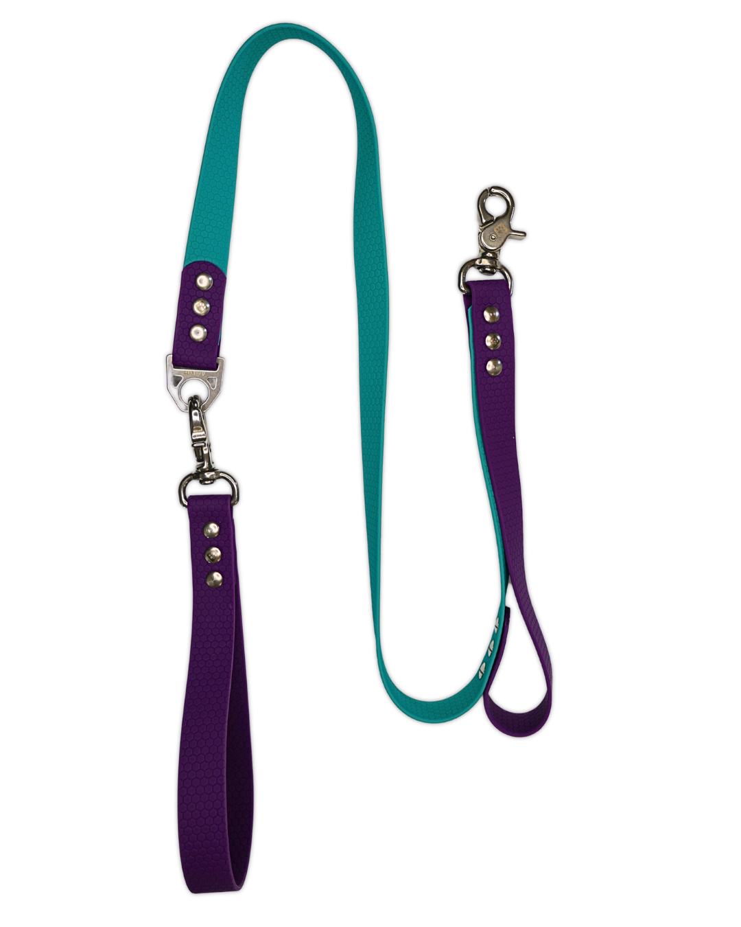 AniLux Hundeleine Edelstahl - Violett und Grün