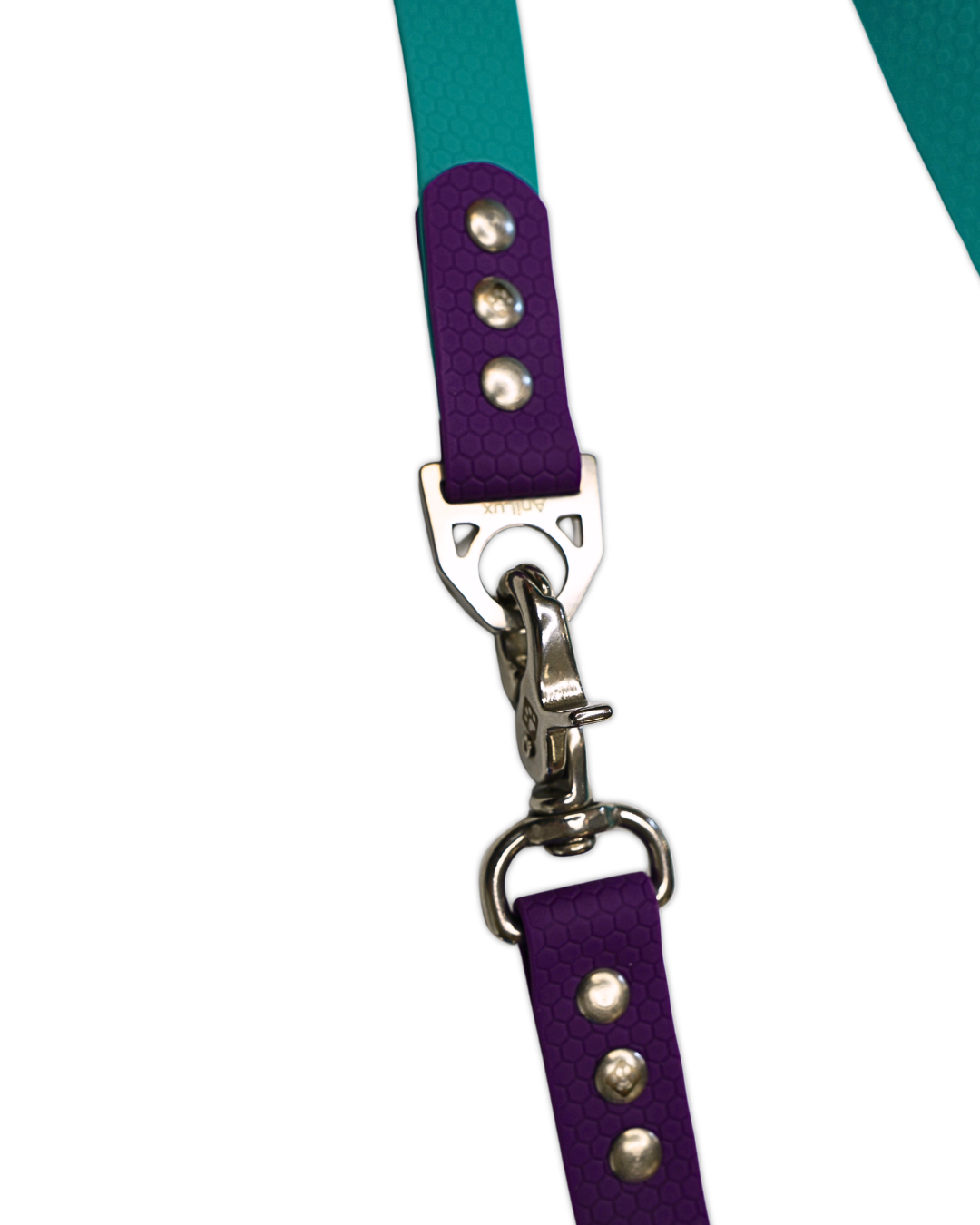 AniLux Hundeleine Edelstahl - Violett und Grün